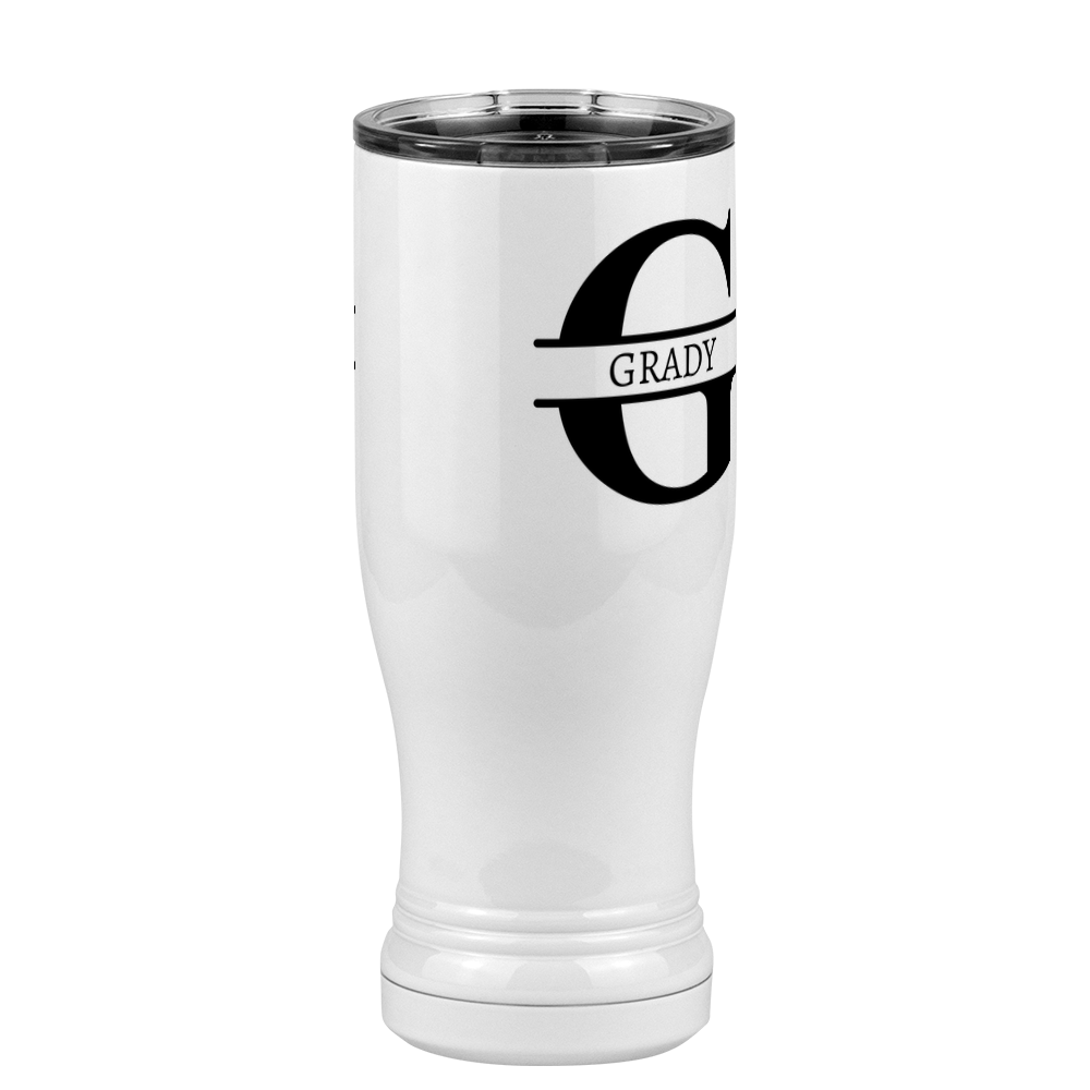 Personalized Name & Initial Pilsner Tumbler (14 oz) - Front Right View