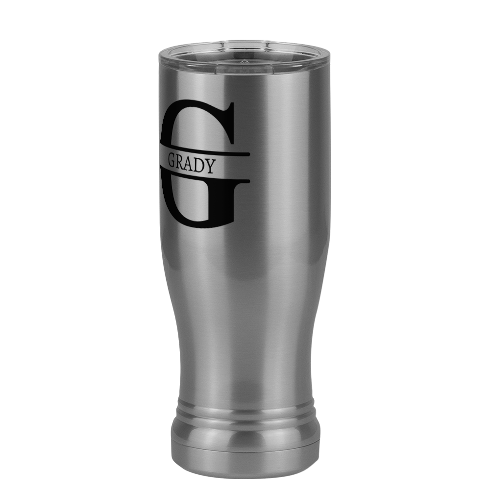 Personalized Name & Initial Pilsner Tumbler (14 oz) - Front Left View
