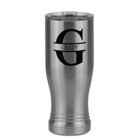 Thumbnail for Personalized Name & Initial Pilsner Tumbler (14 oz) - Left View