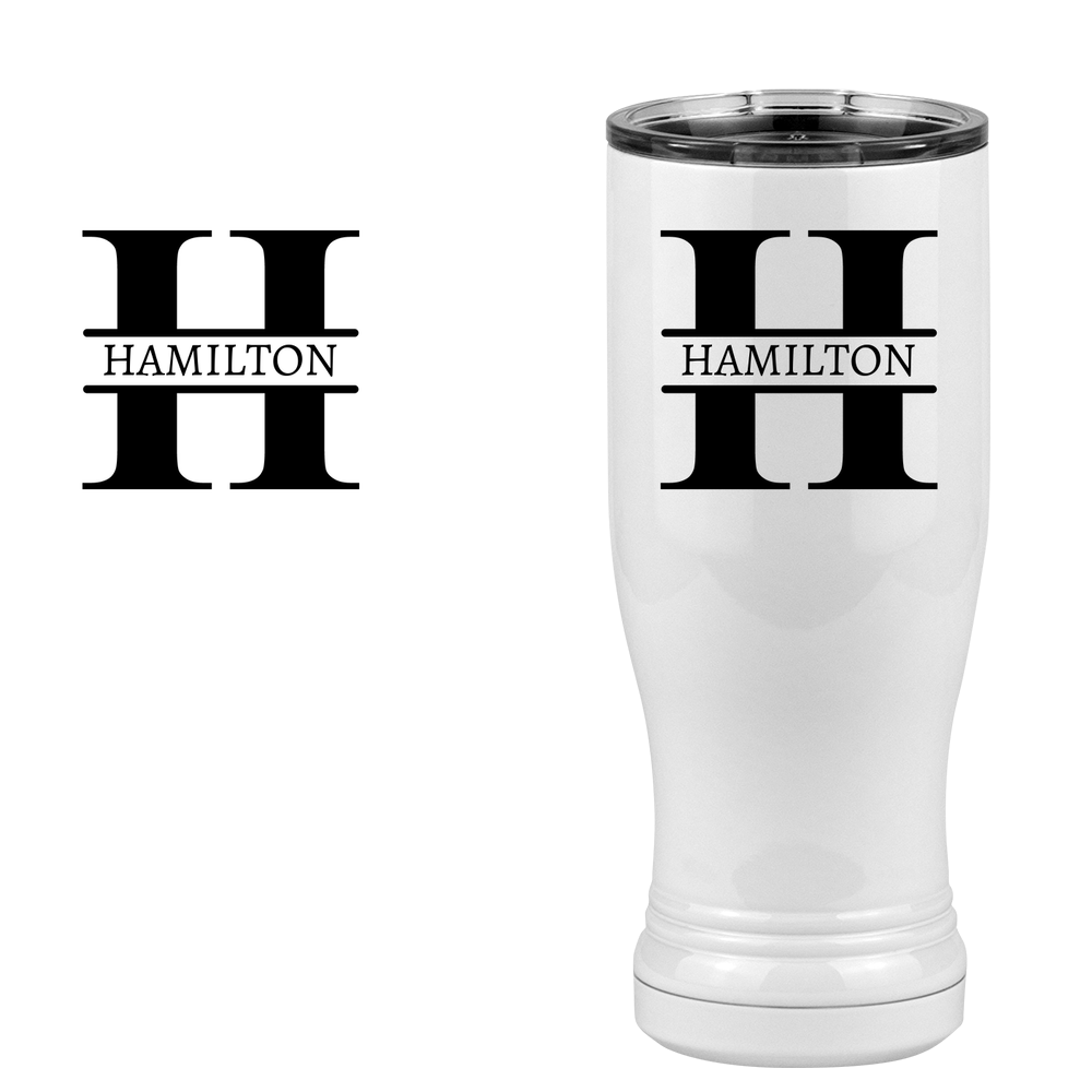 Personalized Name & Initial Pilsner Tumbler (14 oz) - Design View