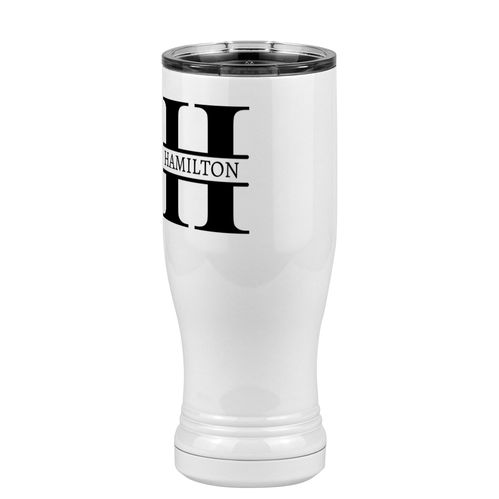 Personalized Name & Initial Pilsner Tumbler (14 oz) - Front Left View
