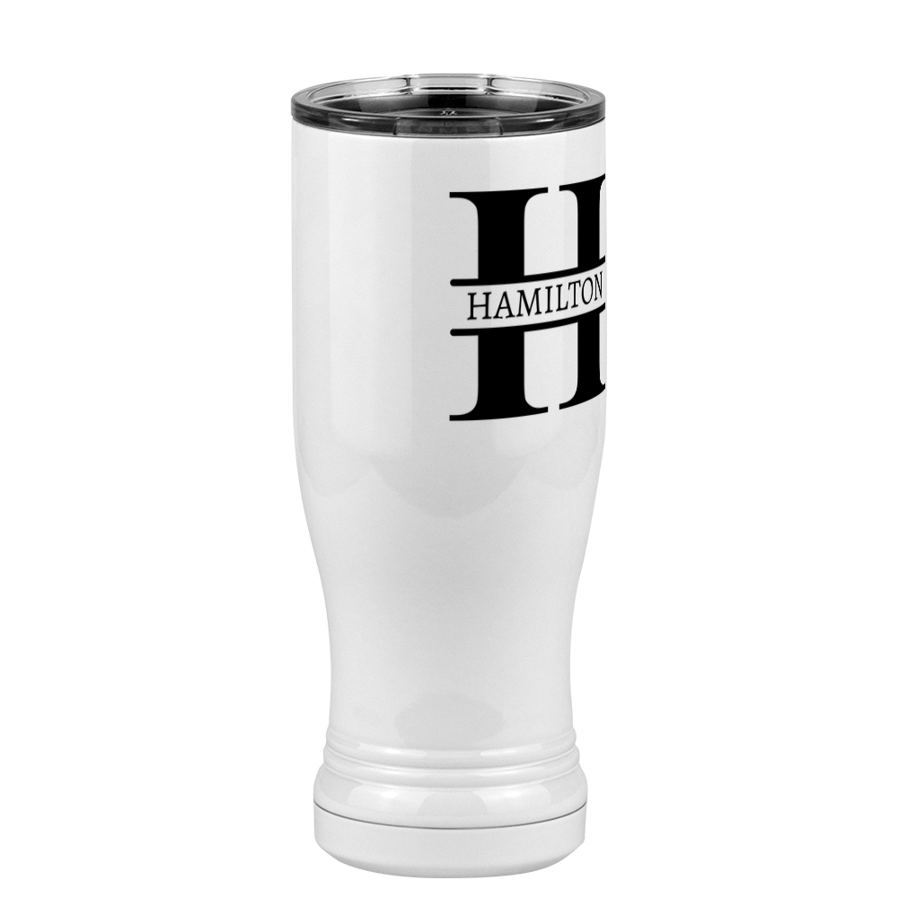 Personalized Name & Initial Pilsner Tumbler (14 oz) - Front Right View