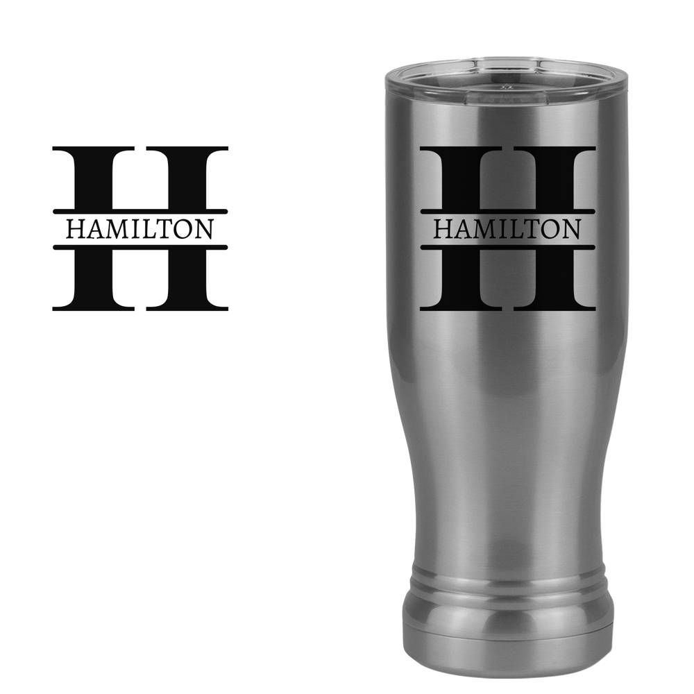 Personalized Name & Initial Pilsner Tumbler (14 oz) - Design View