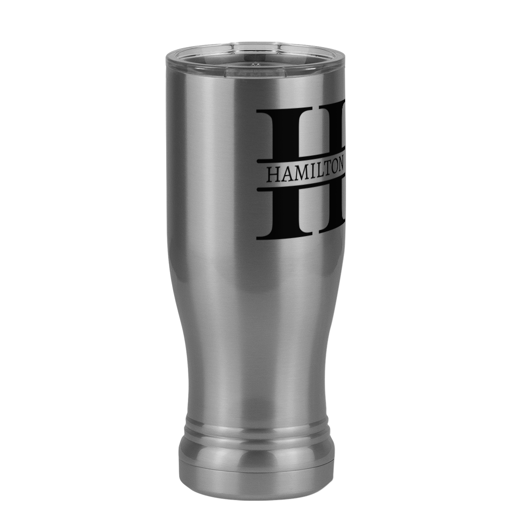 Personalized Name & Initial Pilsner Tumbler (14 oz) - Front Right View