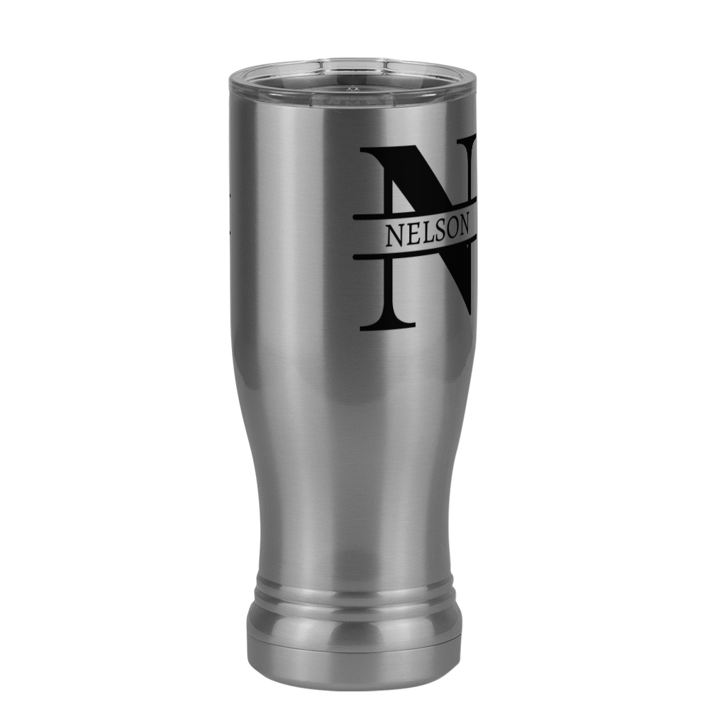 Personalized Name & Initial Pilsner Tumbler (14 oz) - Front Right View