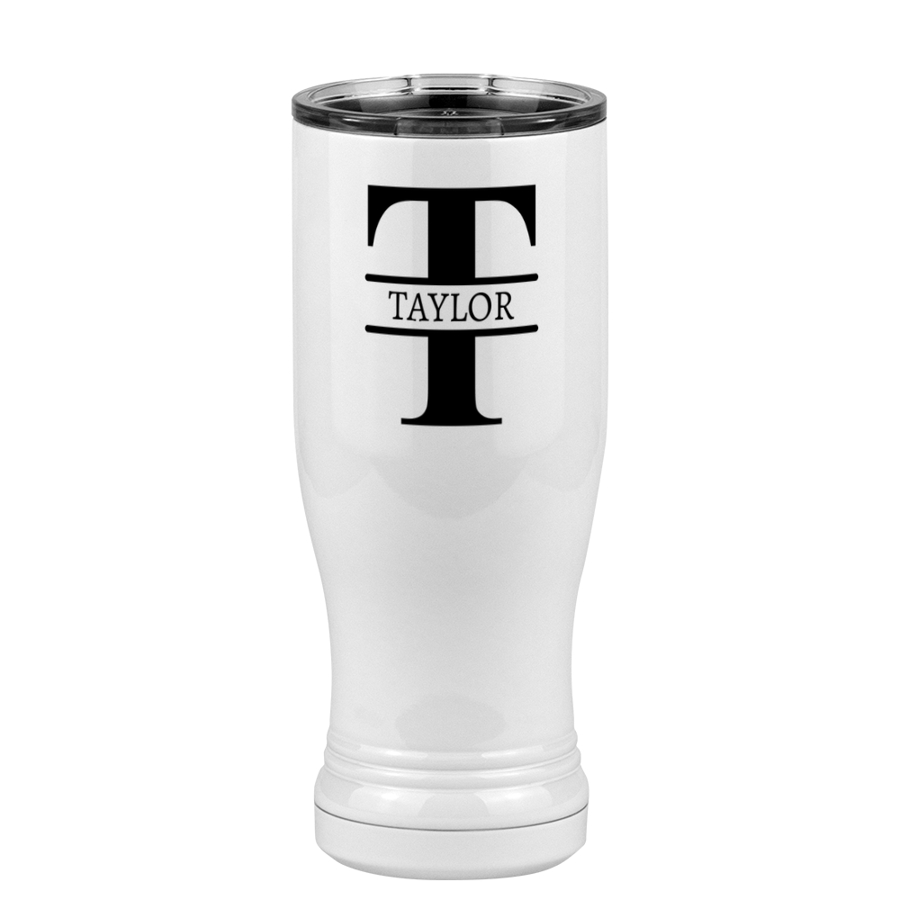Personalized Name & Initial Pilsner Tumbler (14 oz) - Left View