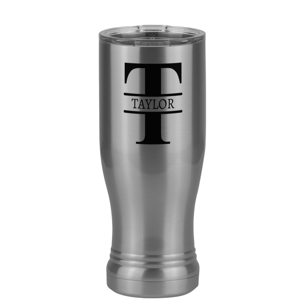 Personalized Name & Initial Pilsner Tumbler (14 oz) - Left View