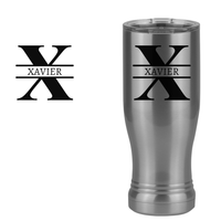 Thumbnail for Personalized Name & Initial Pilsner Tumbler (14 oz) - Design View