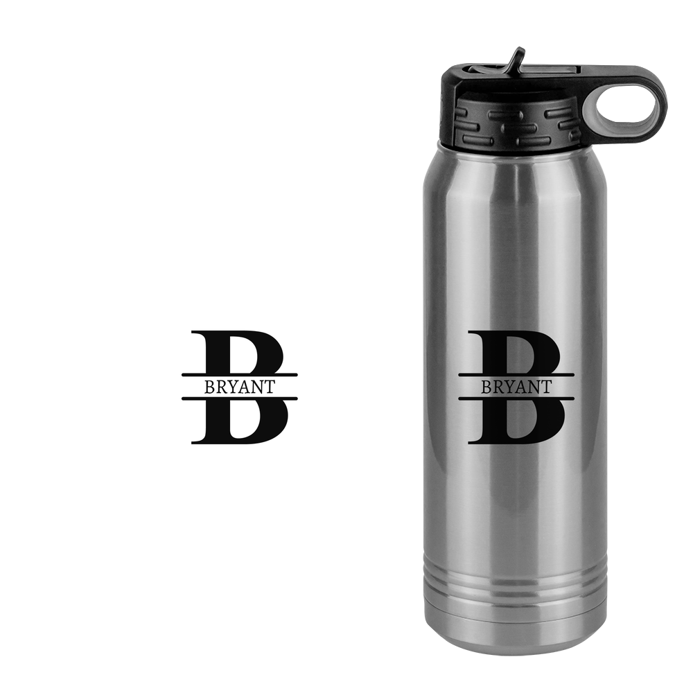 Personalized Name & Initial Water Bottle (30 oz) - Design View