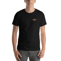 Thumbnail for Personalized Name over Initial T-Shirt - Black - Shirt View