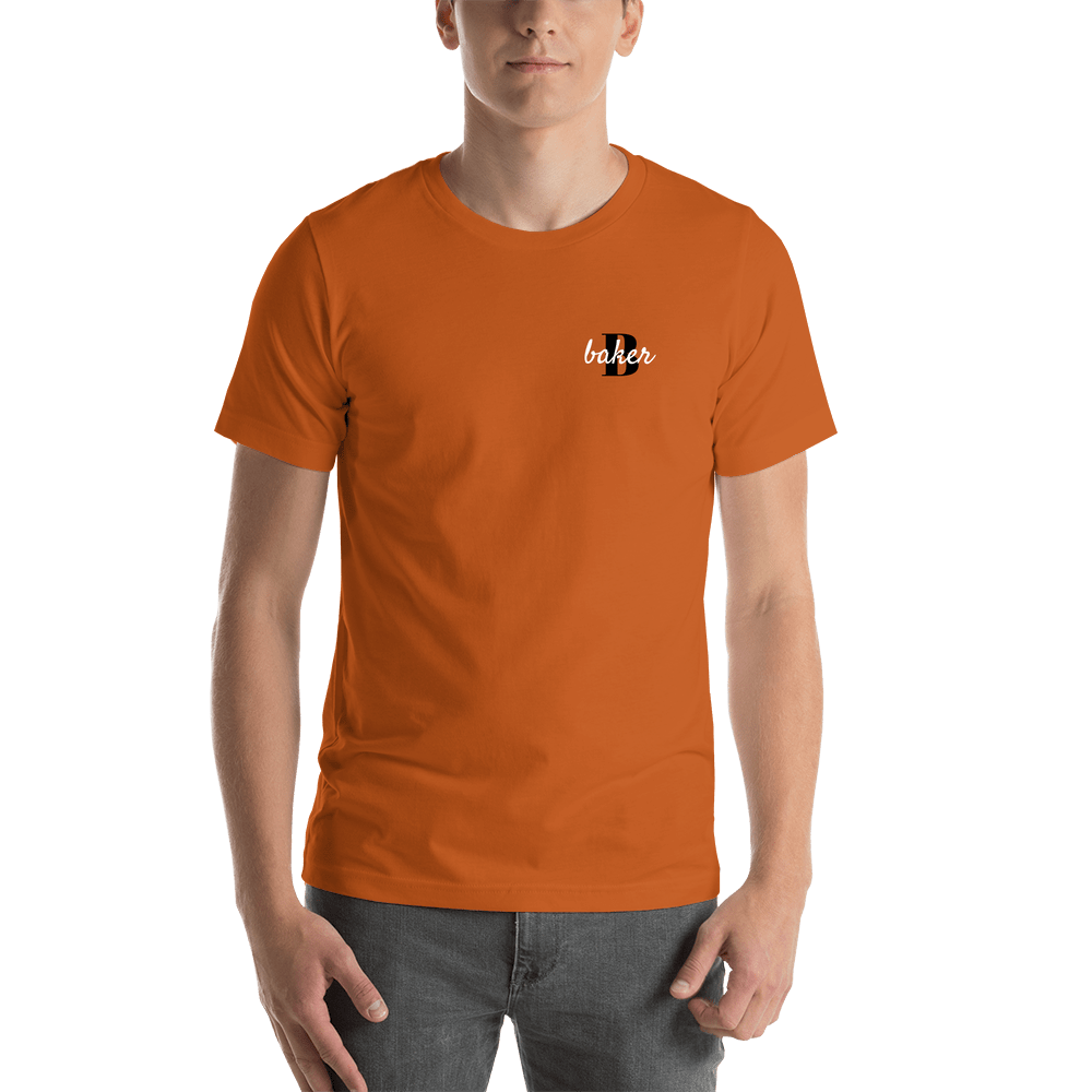 Personalized Name over Initial T-Shirt - Autumn - Shirt View