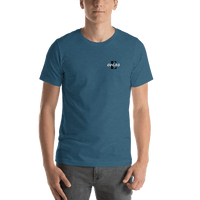 Thumbnail for Personalized Name over Initial T-Shirt - Heather Deep Teal - Shirt View