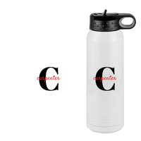 Thumbnail for Personalized Name Over Initial Water Bottle (30 oz) - Design View