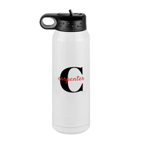 Thumbnail for Personalized Name Over Initial Water Bottle (30 oz) - Left View