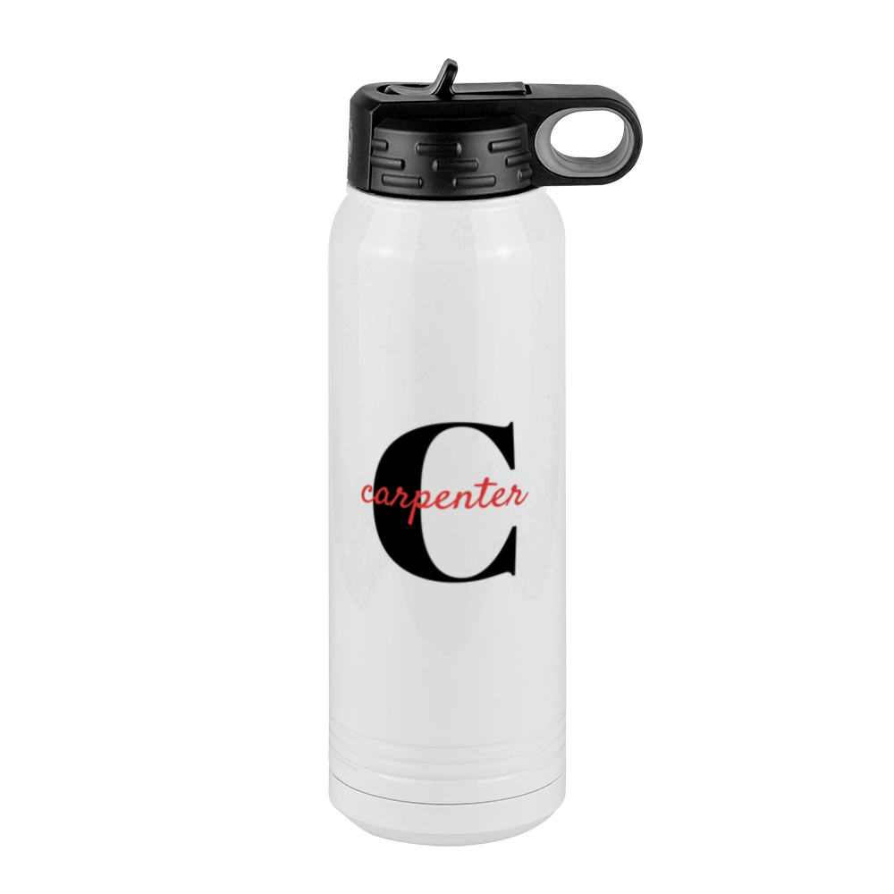 Personalized Name Over Initial Water Bottle (30 oz) - Right View