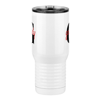Thumbnail for Personalized Name Over Initial Travel Coffee Mug Tumbler with Handle (20 oz) - Front View