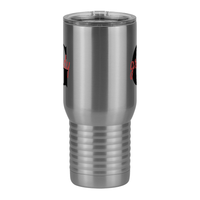 Thumbnail for Personalized Name Over Initial Travel Coffee Mug Tumbler with Handle (20 oz) - Front View