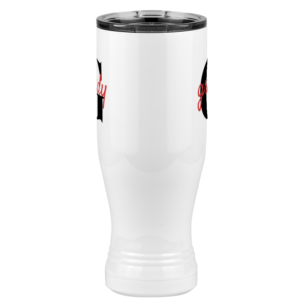 Personalized Name Over Initial Pilsner Tumbler (20 oz) - Front View