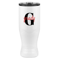 Thumbnail for Personalized Name Over Initial Pilsner Tumbler (20 oz) - Left View