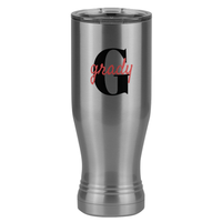 Thumbnail for Personalized Name Over Initial Pilsner Tumbler (20 oz) - Right View