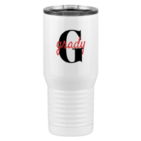 Thumbnail for Personalized Name Over Initial Tall Travel Tumbler (20 oz) - Right View