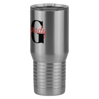 Thumbnail for Personalized Name Over Initial Tall Travel Tumbler (20 oz) - Front Left View