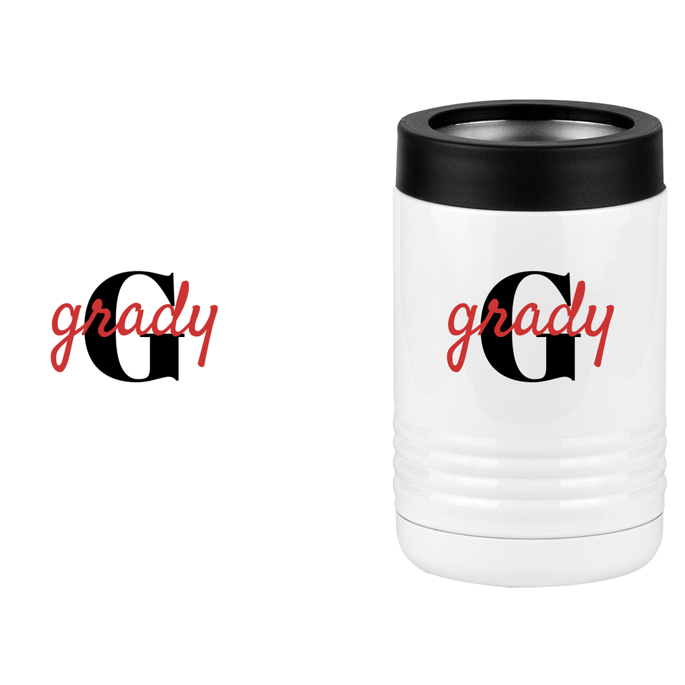 Personalized Name Over Initial Beverage Holder - Design View
