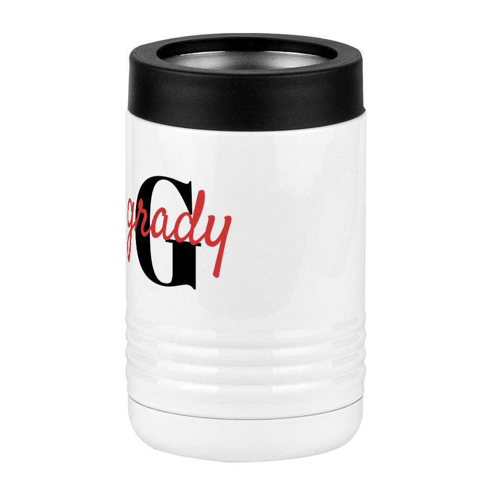 Personalized Name Over Initial Beverage Holder - Front Left View