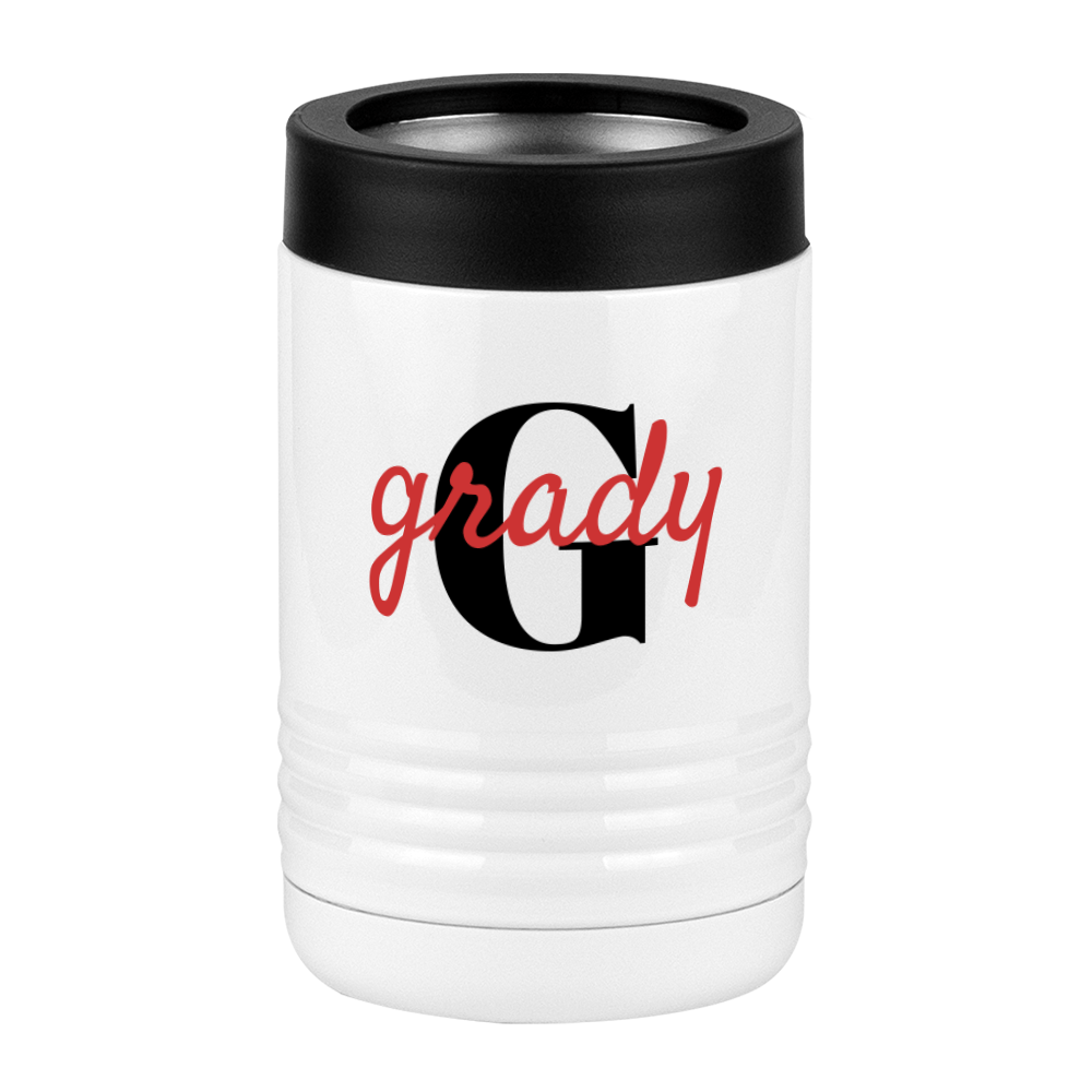 Personalized Name Over Initial Beverage Holder - Left View