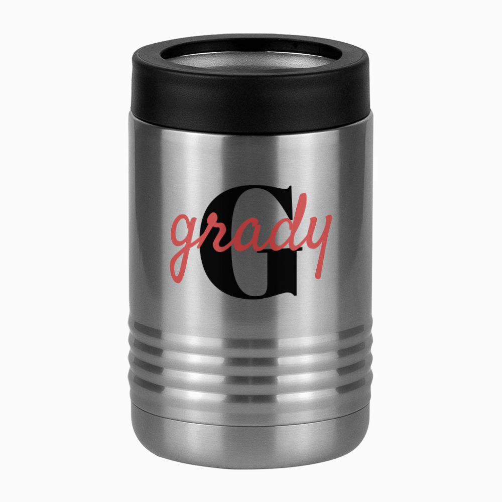 Personalized Name Over Initial Beverage Holder - Left View