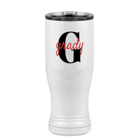Thumbnail for Personalized Name Over Initial Pilsner Tumbler (14 oz) - Left View