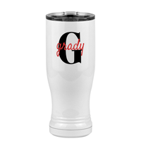 Thumbnail for Personalized Name Over Initial Pilsner Tumbler (14 oz) - Right View