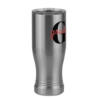 Thumbnail for Personalized Name Over Initial Pilsner Tumbler (14 oz) - Front Right View
