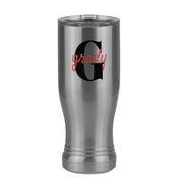 Thumbnail for Personalized Name Over Initial Pilsner Tumbler (14 oz) - Left View