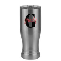 Thumbnail for Personalized Name Over Initial Pilsner Tumbler (14 oz) - Right View
