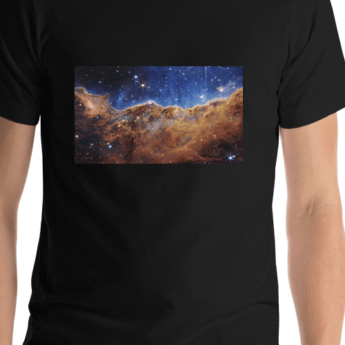 NASA James Webb Space Telescope T-Shirt - Black - Shirt Close-Up View