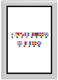 Thumbnail for Personalized Nautical Flags Journal - Grey and Black - Flags with Large Letters - Front View