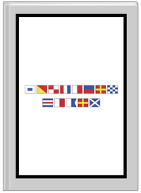 Thumbnail for Personalized Nautical Flags Journal - Grey and Black - Flags without Letters - Front View