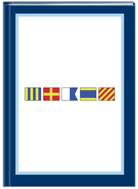 Thumbnail for Personalized Nautical Flags Journal - Navy and Blue - Flags without Letters - Front View