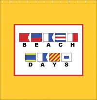 Thumbnail for Personalized Nautical Flags Shower Curtain - Yellow and Red - Flags With Large Letters - Decorate View