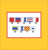 Thumbnail for Personalized Nautical Flags Shower Curtain - Yellow and Red - Flags With Small Letters - Decorate View