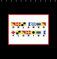 Thumbnail for Personalized Nautical Flags Shower Curtain - Black and Red - Flags With Large Letters - Decorate View