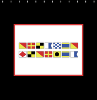 Thumbnail for Personalized Nautical Flags Shower Curtain - Black and Red - Flags Without Letters - Decorate View