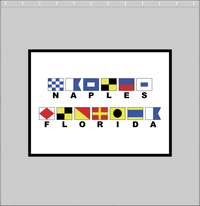 Thumbnail for Personalized Nautical Flags Shower Curtain - Grey and Black - Flags With Large Letters - Decorate View