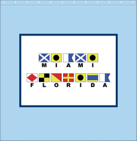 Thumbnail for Personalized Nautical Flags Shower Curtain - Blue and Navy - Flags With Large Letters - Decorate View
