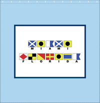 Thumbnail for Personalized Nautical Flags Shower Curtain - Blue and Navy - Flags With Small Letters - Decorate View
