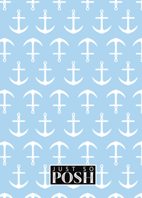 Thumbnail for Personalized Nautical Flags Journal with Anchors - Blue and Navy - Flags without Letters - Back View