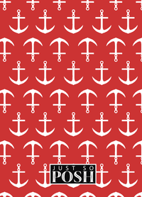 Thumbnail for Personalized Nautical Flags Journal with Anchors - Red and Black - Flags with Large Letters - Back View