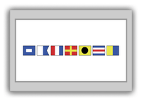 Thumbnail for Personalized Nautical Flags Canvas Wrap & Photo Print - Grey and White - Flags without Letters - Front View