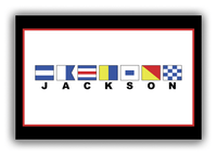 Thumbnail for Personalized Nautical Flags Canvas Wrap & Photo Print - Black and Red - Flags with Large Letters - Front View